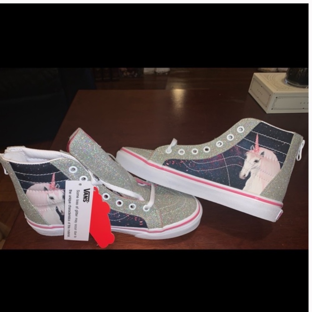 Silver Glitter Unicorn Vans